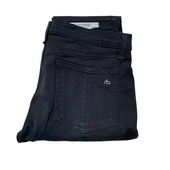 Rag & Bone Jean Legging Black Plush Skinny Mid Rise Stretch Denim Size 28 - Picture 11 of 14
